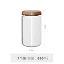 DecorBites™ Glass Spice Jar with Acacia Wood Lid, 10oz Airtight Storage Container