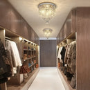 DecorBites™ Crystal Led Chandelier: Small Luxury Gold/Silver Ceiling Light for Home Living Room Hallway