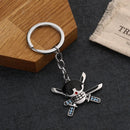 One Piece Keychain Luffy Ace Straw Hat Skull Logo Wanted Order Sanji Nami Robin Bag Keychain Character Toy Fan Gift