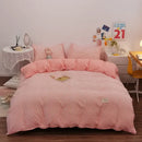 DecorBites™ Japanese Grid Print Bedding Set for All Seasons, Queen/King Size Quilt Cover
