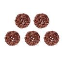 5Pcs 5cm Yellow Gray White Wicker DIY Rattan Ball Wedding Christening Baby Shower Wicker Balls Nursery Party Decoration