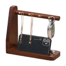 Tabletop Key Holder Rack Entryway Wood Key Stand Key Storage Organizer for Doorway Necklace and Jewelry Organizer for Bedroom