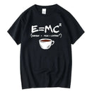 Men's Cotton T-Shirt – Funny Energy=Milk+Coffee Summer Tee