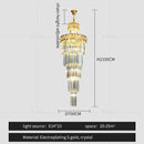 DecorBites™ Light Luxury Crystal Chandelier for Elegant Villa Living Room & Hotel Lobby