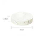 DecorBites™ Beige Travertine Marble Bathroom Set - Soap Dispenser Toothbrush Holder Tissue Box