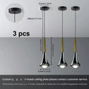 Modern chrome conical led rain pendant lamp bedroom light