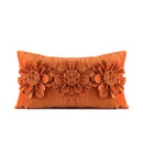 DecorBites™ 3D Velvet Flower Pillow Covers in Yellow Beige 45x45cm