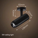 DecorBites™ Adjustable Focus Industrial Black Track Spotlights
