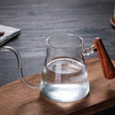 DecorBites™ Glass Goose Beak Kettle | Stainless Steel | Wooden Handle