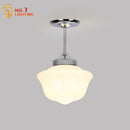 DecorBites™ Cream Glass Pendant Lights LED E27 Retro Hanging Lamp for Bedroom, Kitchen, Restaurant