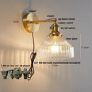 DecorBites™ Clear Glass LED Wall Sconce with Pull Chain, Rotating Copper Socket