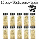 DecorBites™ Glass Seasoning Jar Set Kitchen Spice Box Canister BBQ Bottle Jar