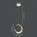 DecorBites™ Crystal Oval Gold Ring Pendant Light Chandelier for Living Room & Bedroom