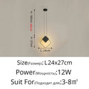 DecorBites™ Geometric LED Pendant Lights for Living Room Bedroom Kitchen, Modern Hanging Lamps for Decor