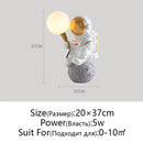 DecorBites™ Astronaut Moon Planet Table Lamp Night Light Bedroom Decor Spaceman Theme