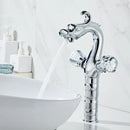 DecorBites™ Gold Crystal Double Handle Basin Faucet for Bathroom Sink Mixer Tap