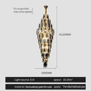 Luxe modern brass and crystal chandelier dining room pendant light