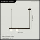 DecorBites™ LED Linear Hanging Lamp for Home Modern Minimalist Living Room Chandelier