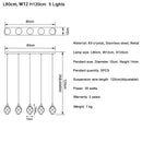 DecorBites™ Diamond Crystal Ball Chandelier, Luxury LED Light Fixture for Staircase and Living Room