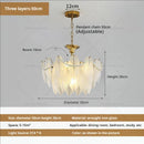 DecorBites™ Cream Wind Feather Pearl Crystal Chandelier for Luxury Living Room and Bedroom