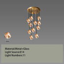 DecorBites™ Glass LED Chandelier for Ceiling Suspension in Postmodern Style
