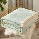 DecorBites™ Coral Fleece Flannel Blanket: Cozy Single/Queen Size Little Quilt - Winter Office/Dorm Warmth