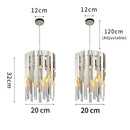 DecorBites™ Gold K9 Crystal LED Chandelier for Living Room Kitchen Dining Bedroom