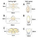DecorBites™ 5-Light Acrylic LED Ceiling Chandelier for Modern Living Room Bedroom