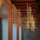DecorBites™ LED Linear Ceiling Chandelier Italian Designer Luxury Dining Room Chandelier