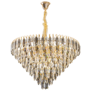 DecorBites™ Crystal Chandelier: Modern Luxury Round Main Lamp for Living Room & Staircase