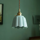 DecorBites™ Lotus Flower Ceramic LED Pendant Lampshade for Home Decor