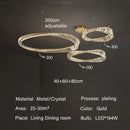 DecorBites™ DNA Spiral Crystal Chandelier LED Ring Design for Luxury Living Room