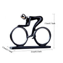 DecorBites™ Abstract Resin Cyclist Statue Bike Rider Figurine for Office Living Room