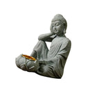Sitting Buddhas Statue with Tealight Candle Holder Buddhas Figurine Sculpture Insenses Holder for Home and Garden Drop Shipping