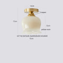 Vintage gold floral resin ceiling light fixture living room