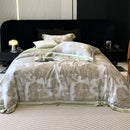 DecorBites™ Jungle Print Flowers Bedding Set: Silky Soft Duvet Cover, Sheet Set, Pillowcase