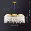DecorBites™ Crystal Circle LED Chandelier for Luxury Living Room Décor