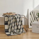 DecorBites™ 3D Cube Cotton Knitted Plaid Blanket - Soft and Cozy Nordic Bedspread