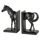 "DecorBites™ Dark Horse Stallion Resin Figurine for Home Decor Bookshelf Storage"