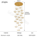Modern nordic white lotus leaf chandelier living room light