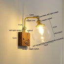 DecorBites™ Glass Copper LED Wall Lights Modern Bedside Lamp Applique Da Parete