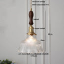 DecorBites™ Adjustable LED Pendant Lights Ash Wood White Ceramic Modern Hanging Lamp