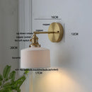DecorBites™ Copper LED Sconce Wall Lamp Pull Chain Switch Nordic Modern Ceramic Mirror Light