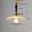 DecorBites™ Clear Glass Pendant Lamp Japanese Style LED Hanging Lights