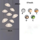 Modern cascading crystal chandelier stair pendant lamp living room