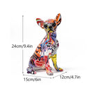DecorBites™ Chihuahua Dog Resin Sculpture Pop Art Animal Statue Home Decor Object