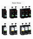 DecorBites™ Amber Soap Dispenser & Shampoo Bottles Set for Drill-Free Bathroom Storage