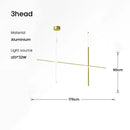 DecorBites™ LED Linear Ceiling Chandelier Italian Designer Luxury Dining Room Chandelier