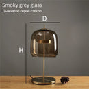 DecorBites™ Glass Lampshade LED Table Lamp for Modern Bedroom Decor