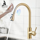 DecorBites™ Gold Sensor Kitchen Faucet Stainless Steel Smart Touch Control Sink Tap
